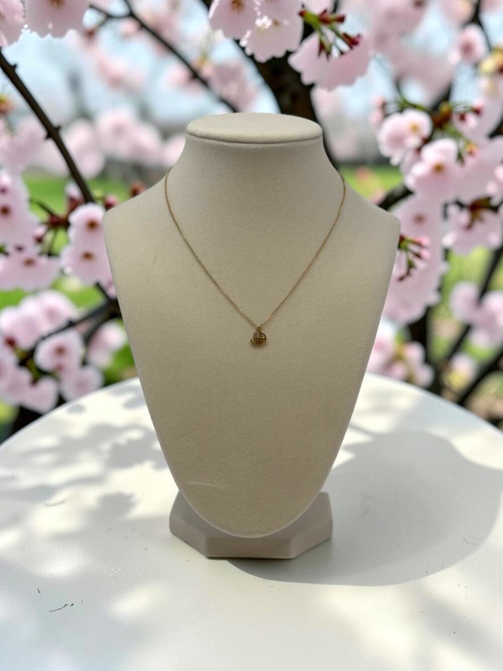 Vintage 1950s 14K 15 1/4" 1.0mm 1.39g Gold Initial Pendant Flat Chain Necklace
